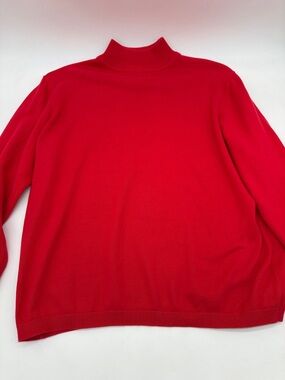 Pendleton Women's Large Turtleneck Red Long Sleeve 100% Cotton